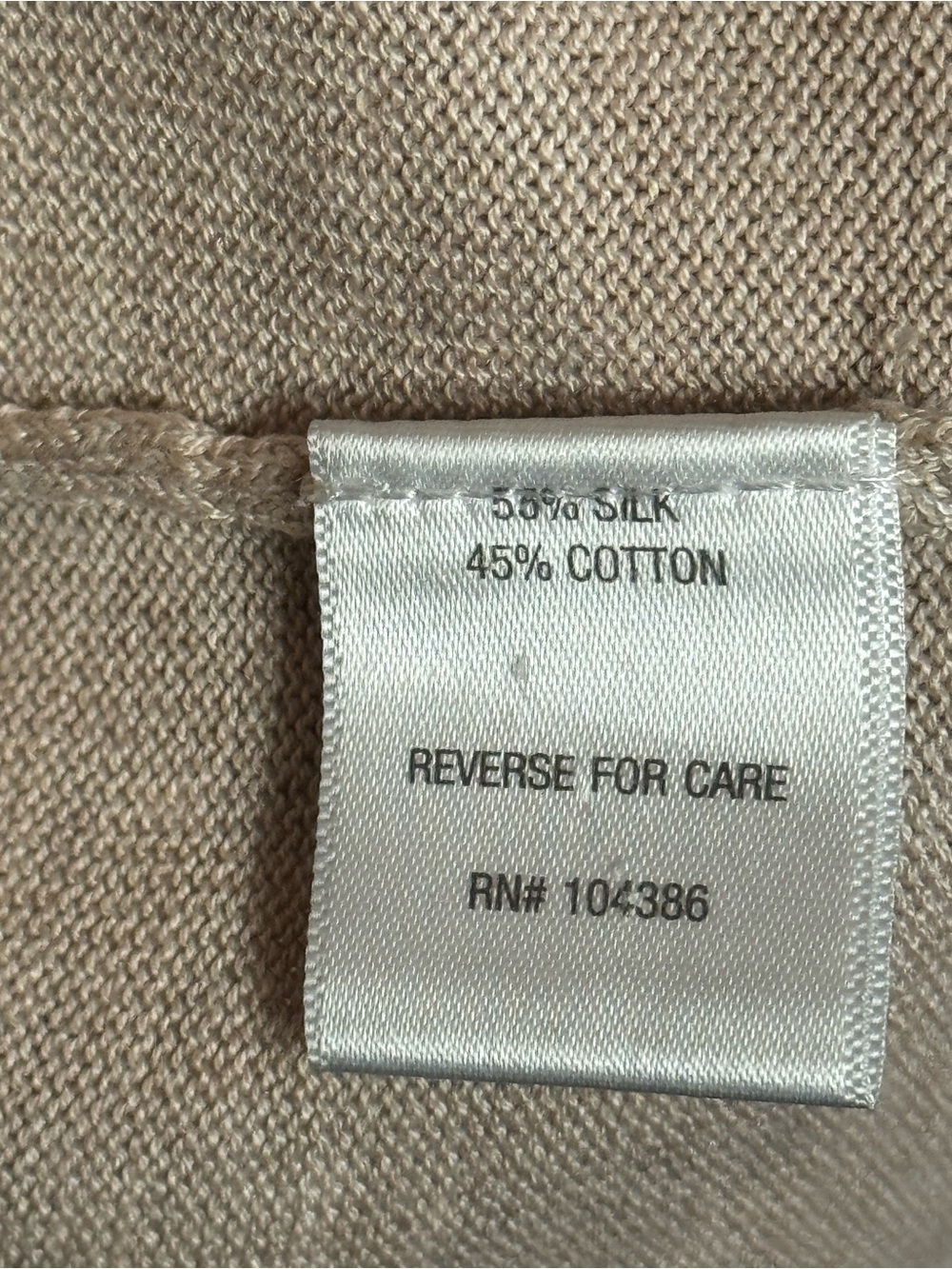Garnet Hill Boxy Fit Sweater Silk Cotton Blend Slouchy Beige Oatmeal M Pullover - Picture 7 of 8